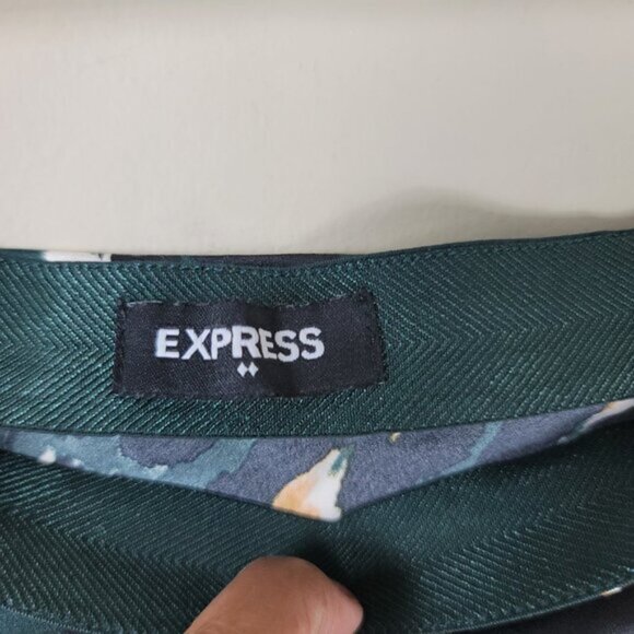 Express Leopard Print Satin Midi High Rise Skirt Trendy Animal Print Slip Skirt - Picture 8 of 10